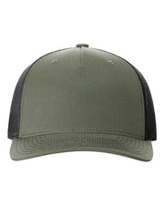 Richardson Loden Green/ Black / Adjustable Richardson 112FP - Five-Panel Trucker Cap