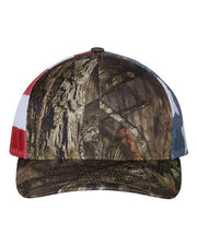 Richardson Mossy Oak Break-Up Country/ Stars & Stripes / Adjustable Richardson 112PM - Printed Mesh Trucker Cap