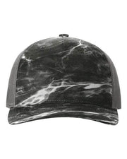 Richardson Mossy Oak Elements Blacktip/ Charcoal / Adjustable Richardson 112PFP - Five-Panel Printed Trucker Cap