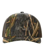 Richardson Mossy Oak Habitat/ Brown / Adjustable Richardson 112PFP - Five-Panel Printed Trucker Cap