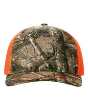 Richardson Realtree Edge/ Neon Orange / Adjustable Richardson 112PFP - Five-Panel Printed Trucker Cap