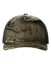 Richardson Realtree Escape/ Black / Adjustable Richardson 112PFP - Five-Panel Printed Trucker Cap