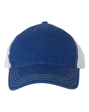 Richardson Royal/ White / Adjustable Richardson 111 - Garment-Washed Trucker Cap