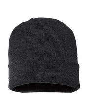 CAP AMERICA Dark Heather Grey / One Size CAP AMERICA TKN24 - USA-Made 12" Cuffed Beanie