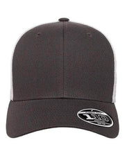 Flexfit Charcoal/ White / Adjustable Flexfit 110M - 110® Mesh-Back Cap