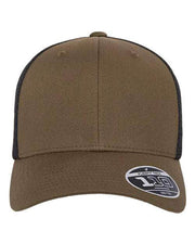 Flexfit Coyote Brown/ Black / Adjustable Flexfit 110M - 110® Mesh-Back Cap