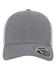 Flexfit Heather Grey/ White / Adjustable Flexfit 110M - 110® Mesh-Back Cap