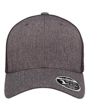 Flexfit Melange Charcoal/ Black / Adjustable Flexfit 110M - 110® Mesh-Back Cap