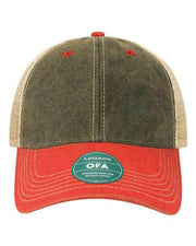 LEGACY Black/ Scarlet Red/ Khaki / Adjustable LEGACY OFA - Old Favorite Trucker Cap
