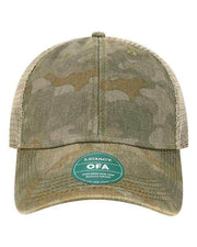 LEGACY Green Field Camo/ Java / Adjustable LEGACY OFA - Old Favorite Trucker Cap