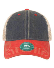 LEGACY Navy/ Scarlet Red/ Khaki / Adjustable LEGACY OFA - Old Favorite Trucker Cap