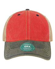LEGACY Scarlet Red/ Navy/ Khaki / Adjustable LEGACY OFA - Old Favorite Trucker Cap