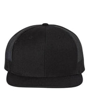 Richardson Black/ Black / Adjustable Richardson 511 - Wool Blend Flat Bill Trucker Cap
