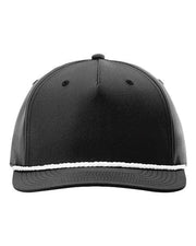Richardson Black/ White / Adjustable Richardson 258 - Five Panel Classic Rope Cap