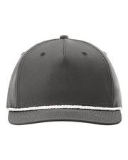 Richardson Dark Grey/ White / Adjustable Richardson 258 - Five Panel Classic Rope Cap