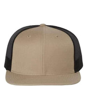 Richardson Khaki/ Black / Adjustable Richardson 511 - Wool Blend Flat Bill Trucker Cap