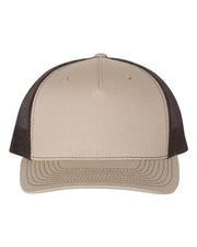 Richardson Khaki/ Coffee / Adjustable Richardson 112FP - Five-Panel Trucker Cap
