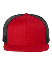 Richardson Red/ Black / Adjustable Richardson 511 - Wool Blend Flat Bill Trucker Cap
