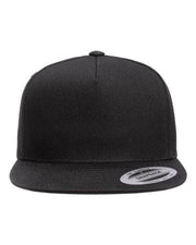 YP Classics Black / Adjustable YP Classics 6007 - Five-Panel Cotton Twill Snapback Cap