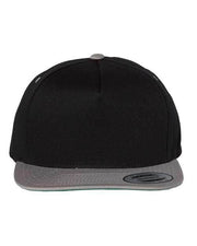 YP Classics Black/ Grey / Adjustable YP Classics 6007 - Five-Panel Cotton Twill Snapback Cap