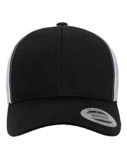 YP Classics Black/ White / Adjustable YP Classics 6606 - Retro Trucker Cap