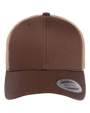 YP Classics Brown/ Khaki / Adjustable YP Classics 6606 - Retro Trucker Cap