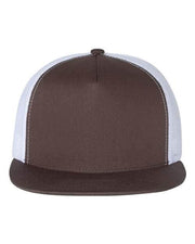 YP Classics Brown/ White / Adjustable YP Classics 6006 - Five-Panel Classic Trucker Cap