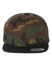 YP Classics Camo/ Black / Adjustable YP Classics 6089M - Premium Flat Bill Snapback Cap