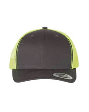 YP Classics Charcoal/ Neon Green / Adjustable YP Classics 6606 - Retro Trucker Cap