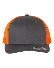 YP Classics Charcoal/ Neon Orange / Adjustable YP Classics 6606 - Retro Trucker Cap