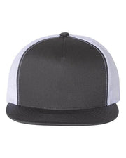 YP Classics Charcoal/ White / Adjustable YP Classics 6006 - Five-Panel Classic Trucker Cap