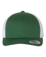 YP Classics Evergreen/ White / Adjustable YP Classics 6606 - Retro Trucker Cap