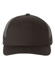 YP Classics - Five-Panel Retro Trucker Cap Black / Adjustable YP Classics 6506