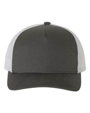 YP Classics - Five-Panel Retro Trucker Cap Charcoal/ White / Adjustable YP Classics 6506