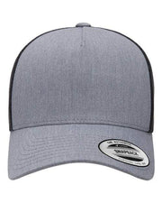 YP Classics - Five-Panel Retro Trucker Cap Heather/ Black / Adjustable YP Classics 6506