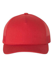 YP Classics - Five-Panel Retro Trucker Cap Red / Adjustable YP Classics 6506