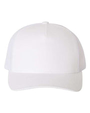 YP Classics - Five-Panel Retro Trucker Cap White / Adjustable YP Classics 6506