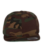 YP Classics Green Camo / Adjustable YP Classics 6089M - Premium Flat Bill Snapback Cap