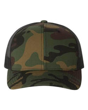 YP Classics Green Camo/ Black / Adjustable YP Classics 6606 - Retro Trucker Cap