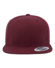 YP Classics Maroon / Adjustable YP Classics 6089M - Premium Flat Bill Snapback Cap
