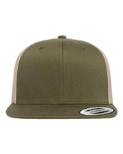 YP Classics Moss Green/ Khaki / Adjustable YP Classics 6609 - Retro High Profile Trucker Cap