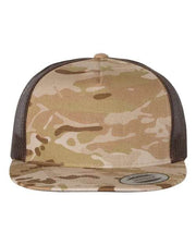 YP Classics Multicam Arid/ Brown / Adjustable YP Classics 6006 - Five-Panel Classic Trucker Cap