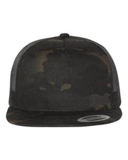 YP Classics Multicam Black/ Black / Adjustable YP Classics 6006 - Five-Panel Classic Trucker Cap