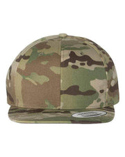 YP Classics Multicam Green / Adjustable YP Classics 6089M - Premium Flat Bill Snapback Cap