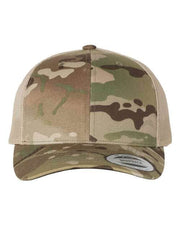 YP Classics Multicam Green/ Khaki / Adjustable YP Classics 6606 - Retro Trucker Cap
