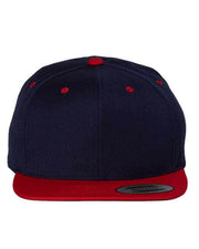 YP Classics Navy/ Red / Adjustable YP Classics 6089M - Premium Flat Bill Snapback Cap