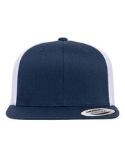 YP Classics Navy/ White / Adjustable YP Classics 6609 - Retro High Profile Trucker Cap