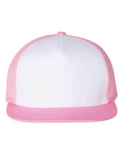 YP Classics Pink/ White/ Pink / Adjustable YP Classics 6006 - Five-Panel Classic Trucker Cap