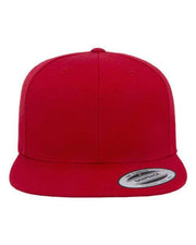 YP Classics Red / Adjustable YP Classics 6089M - Premium Flat Bill Snapback Cap