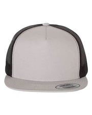 YP Classics Silver/ Black / Adjustable YP Classics 6006 - Five-Panel Classic Trucker Cap